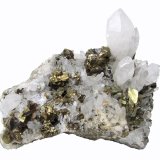 Quartz, Chalcopyrite
Specimen size 12 cm, largest quartz 4 cm, largest chalcopyrite 2 cm
(Autor: Tobi)