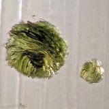 Clinochlore in quartz
F.O.V. a few mm
(Autor: Pierre Joubert)