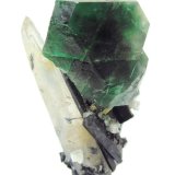 Fluorite, quartz, schorl, beryl
Specimen height 6,5 cm, fluorite measures 4 cm, quartz 6 cm, largest schorls 6 cm, the tiny beryls 3-4 mm
(Autor: Tobi)