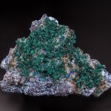 Dioptase, Quartz, Plancheite
13.3 x 9.4 cm
(Autor: am mizunaka)