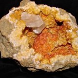 Calcites on Dolomite
Geode cavity is about 17 cm, Largest calcite is 3.7 cm
(Autor: Bob Harman)