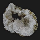 Opal (variety hyalite) on quartz
geode is 11  cm, the opal area is 2 cm
(Autor: Bob Harman)