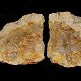 Calcite with Marcasite inclusions on Dolomite
specimen is  9 cm, the calcites are up to 1.2 cm
(Autor: Bob Harman)