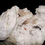 Quartz (variety milky quartz) on Calcite
the specimen max dimension is 12 cm   the calcite is 5 cm
(Autor: Bob Harman)