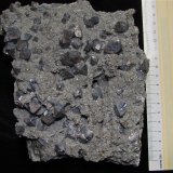 Galena, Chalcopyrite and Dolomite
Specimen is 17 cm x 12 cm x 5cm.   Octahedral Galenas are up to 1.3 cm
(Autor: Bob Harman)
