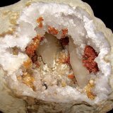 Dolomite, Calcite, Barite on Quartz
geode cavity is 13 cm
(Autor: Bob Harman)