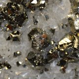 Quartz, Calcite, Pyrite
aprox. FOV 2,5 x 1,5 cm
(Autor: Vitomorim)