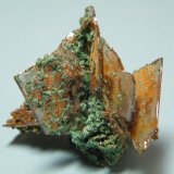 Malachite on Wulfenite
48mm x 41mm x 37mm
(Autor: Heimo Hellwig)