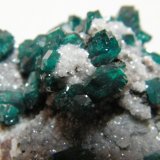 Dioptase on Calcite
50x35mm
(Autor: Heimo Hellwig)