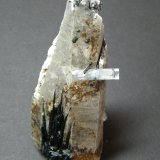 Quartz with Beryl (variety aquamarine) and Schorl
38mm x 102mm x 40mm
(Autor: Heimo Hellwig)