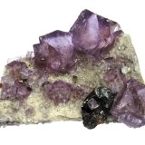 Fluorite, sphalerite
Specimen size 7 cm, largest fluorite 2 cm
(Autor: Tobi)