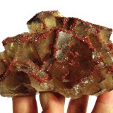 Fluorite, quartz (var. eisenkiesel)
Specimen size 11,5  cm, largest fluorite 4 cm
(Autor: Tobi)