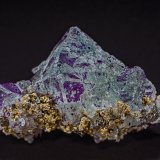 Fluorite, Pyrite, Muscovite
5.1 x 3.5 cm
(Autor: am mizunaka)