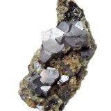 Galena, fluorite, sphalerite
Specimen size 4 cm, largest crystal 7 mm
(Autor: Tobi)