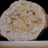Calcite on Quartz
geode is 14 cm x 12 cm. Calcites are up to 2.2 cm
(Autor: Bob Harman)