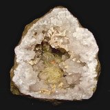Baryte and Dolomite on Quartz
The example is 10 cm. The baryte cluster is about 4.5 cm with the largest terminated blades about 1.3 cm
(Autor: Bob Harman)
