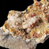 Sphalerite, Calcite and Dolomite with Quartz
Specimen is 12 cm. The sphalerite is up to 1 cm. The calcite is up to 1 cm.
(Autor: Bob Harman)