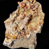 Sphalerite, Calcite and Dolomite with Quartz
Specimen is 12 cm. The sphalerite is up to 1 cm. The calcite is up to 1 cm.
(Autor: Bob Harman)