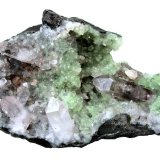 Quartz, Prehnite, Analcime, Calcite, Apophyllite
Specimen size 16 cm, largest quartz crystal 5 cm
(Autor: Tobi)