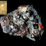 Gold, Pyrite, Arsenopyrite, Chamosite
5 x 3,5 cm
(Autor: Andreas Gerstenberg)