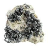Stibnite, Baryte
Specimen size 10 cm, largest stibnite crystal 2 cm
(Autor: Tobi)