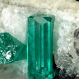 Beryl (variety emerald), Calcite
39x27x25mm, main xl=11mm
(Autor: Fiebre Verde)