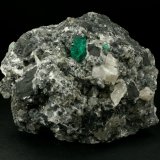 Beryl (variety emerald), Calcite, Pyrite, Dolomite
85x70x60mm
(Autor: Fiebre Verde)