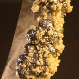 Apatite and Pyrite on Quartz
25mm x 86mm x 21mm
(Autor: Firmo Espinar)