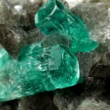 Beryl (variety emerald), Calcite, Pyrite
38x24x29mm, largest xl=17mm
(Autor: Fiebre Verde)