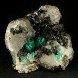 Beryl (variety emerald), Calcite
125x125x85mm
(Autor: Fiebre Verde)