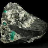Beryl (variety emerald), Calcite
100x50x70mm, largest xl=17mm
(Autor: Fiebre Verde)