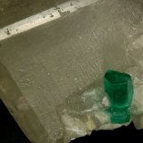 Beryl (variety emerald), Calcite
xl=10mm
(Autor: Fiebre Verde)