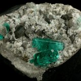 Beryl (variety emerald), Calcite, Pyrite
55x35x32mm
(Autor: Fiebre Verde)