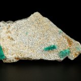 Beryl (variety emerald), Albite (variety cleavelandite)
86x49x11mm, xls=14 &amp; 12mm
(Autor: Fiebre Verde)