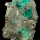 Beryl (variety emerald), Calcite, Quartz
53x51x40mm, xl=9mm
(Autor: Fiebre Verde)