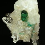 Beryl (variety emerald), Quartz
40mm across, xl=7mm
(Autor: Fiebre Verde)