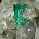 Beryl (variety emerald), Calcite, Dolomite
54x53x31mm, xl=5mm
(Autor: Fiebre Verde)