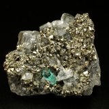 Beryl (variety emerald), Calcite, Pyrite
33x41x21mm, xl=8mm
(Autor: Fiebre Verde)