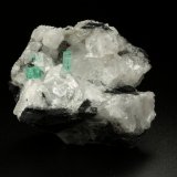 Beryl (variety emerald), Calcite
49x44x36mm, xls=6 &amp; 4mm
(Autor: Fiebre Verde)