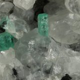 Beryl (variety emerald), Calcite
49x44x36mm, xls=6 &amp; 4mm
(Autor: Fiebre Verde)