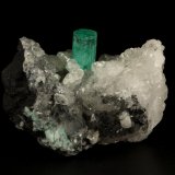 Beryl (variety emerald), Calcite
45x32x28mm, xl=18x7mm
(Autor: Fiebre Verde)