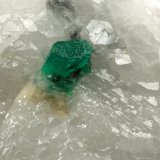 Beryl (variety emerald), Calcite
72x37x48, xl=5mm
(Autor: Fiebre Verde)