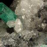 Beryl (variety emerald), Calcite
45x32x28mm, xl=18x7mm
(Autor: Fiebre Verde)