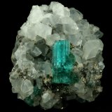 Beryl (variety emerald), Calcite, Pyrite
40x42x42mm, xl=18mm
(Autor: Fiebre Verde)