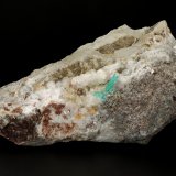 Beryl (variety emerald), Pyrite, Calcite, Fluorapatite, Albite (variety cleavelandite)
148mm x 87mm x 80mm, xl=15mm
(Autor: Fiebre Verde)
