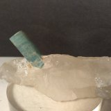 Beryl (variety aquamarine), Quartz
93 x 38 mm
(Autor: Sante Celiberti)