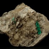 Beryl (variety emerald), Calcite, Albite (var. Cleavelandite), Pyrite
65x49x67mm, xl=20mm
(Autor: Fiebre Verde)