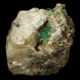 Beryl (variety emerald), Calcite, Aragonite
75x55x65mm, main xl~1cm
(Autor: Fiebre Verde)