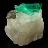 Beryl (variety emerald), Calcite, Dolomite
rhomb size=30x30x30mm, longest xl=18mm
(Autor: Fiebre Verde)
