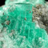 Beryl (variety emerald), Calcite, Pyrite
53x61x36mm
(Autor: Fiebre Verde)